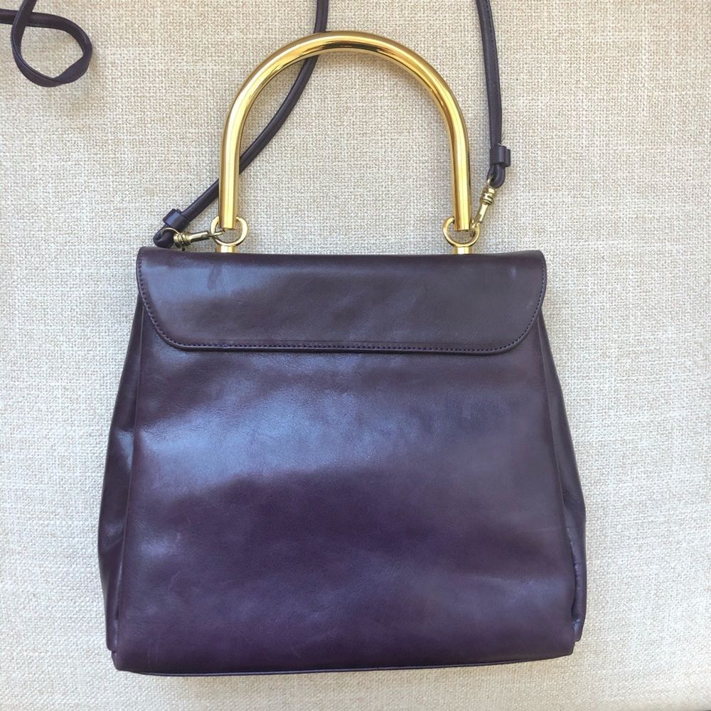 Joseph B Exclusive New York Purple Satchel Bag - Picture 2 of 8